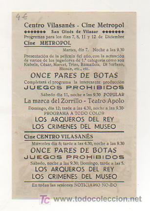 Cine: LOS ARQUEROS DEL REY. CINE METROPOL. - Foto 2