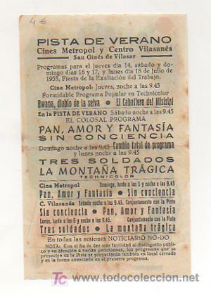 Cine: RAPSODIA. CINE METROPOL. 1955. - Foto 2
