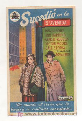 Kino: SUCEDI&Oacute; EN LA 5&ordf; AVENIDA. CINE METROPOL. 1950.