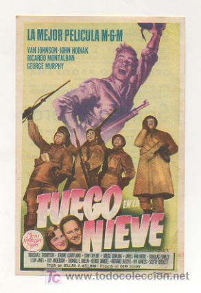 Kino: FUEGO EN LA NIEVE.CINE METROPOL. 1950.