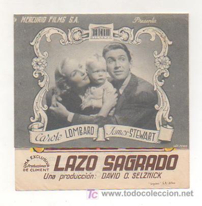 Cine: LAZO SAGRADO. CINE METROPOLI. (PROGRAMA DOBLE). - Foto 1