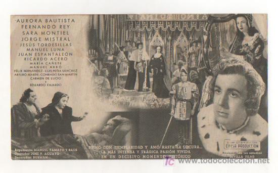 Cine: LOCURA DE AMOR. CINE METROPOL. 1948. (PROGRAMA DOBLE). - Foto 2