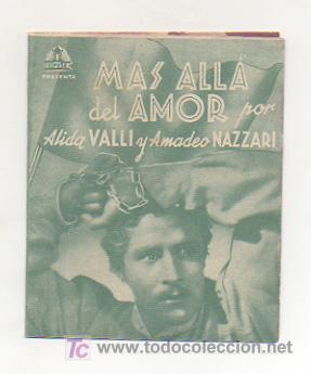 Cine: M&Aacute;S ALL&Aacute; DEL AMOR. CINE CENTRO VILASAN&Eacute;S. 1944. (PROGRAMA DOBLE). - Foto 1