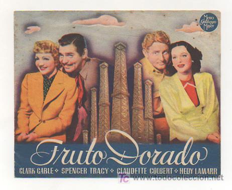 Cine: FRUTO DORADO. CINE METROPOLI. 1944. (PROGRAMA DOBLE). - Foto 1