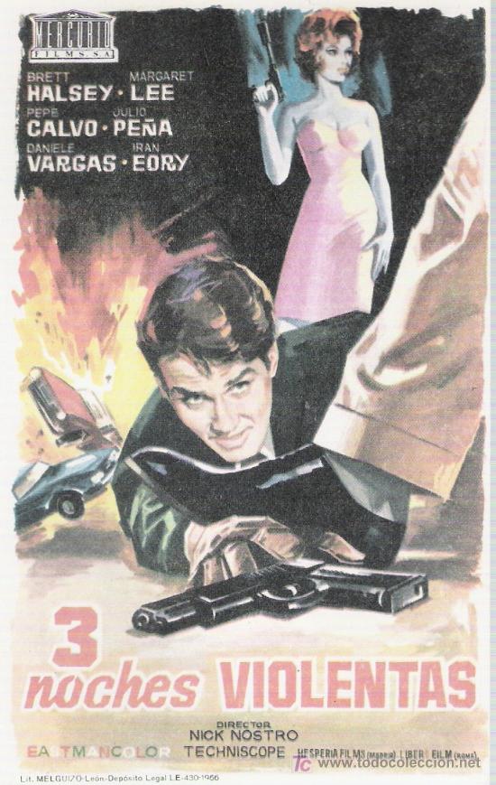 Cine: 3 noches violentas. Sencillo de Mercurio. - Foto 1
