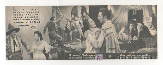 Cine: ROSA DE SANGRE. CINE CENTRO VILASAN&Eacute;S. 1944. (PROGRAMA DOBLE). - Foto 2