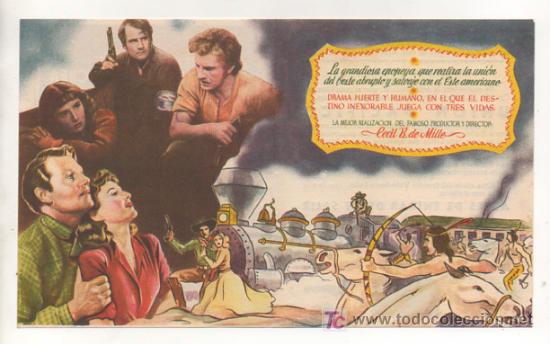 Cine: UNION PACIFICO. CINE CENTRO VILASAN&Eacute;S. 1945. (PROGRAMA DOBLE) - Foto 2