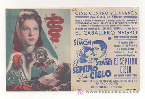 Cine: EL CABALLERO NEGRO. CINE CENTRO VILASAN&Eacute;S. 1943. (PROGRAMA DOBLE) - Foto 3