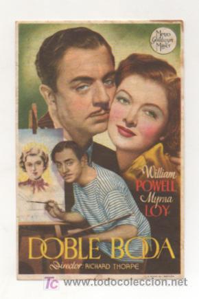 Cine: DOBLE BODA. CINE AMISTAD. 1945. - Foto 1