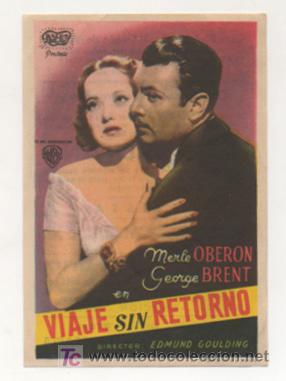 Kino: VIAJE SIN RETORNO. CINE METROPOL. 1949.