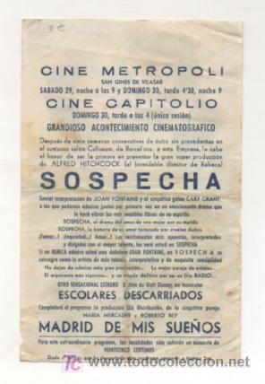Cine: SOSPECHA. CINE METROPOLI. - Foto 2