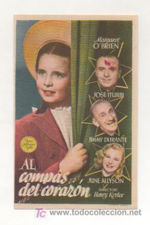 Cine: AL COMP&Aacute;S DEL CORAZ&Oacute;N. CINE CASAL POPULAR. 1950. - Foto 1