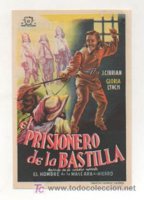 Kino: EL PRISIONERO DE LA BASTILLA. CINE CASAL POPULAR. 1948.