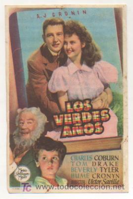 Kino: LOS VERDES A&Ntilde;OS. CINE CENTRO VILASAN&Eacute;S. 1948.