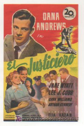 Cine: EL JUSTICIERO. CINE METROPOL. 1948. - Foto 1