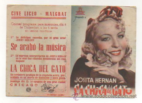 Cine: LA CHICA DEL GATO. CINE LICEO - MALGRAT. (PROGRAMA DOBLE). - Foto 1