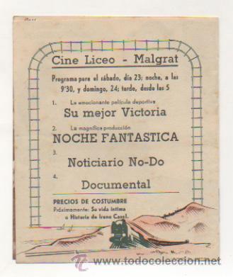 Cine: NOCHE FANT&Aacute;STICA. CINE LICEO - MALGRAT. (PROGRAMA DOBLE). - Foto 3