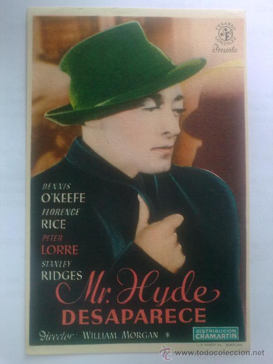 Cine: FOLLETO DE MANO, MR. HYDE DESAPARECE