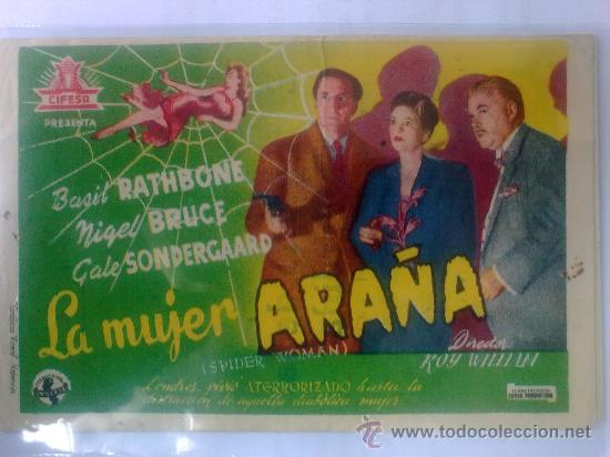Cine: FOLLETO DE MANO, LA MUJER ARA&Ntilde;A - Foto 1