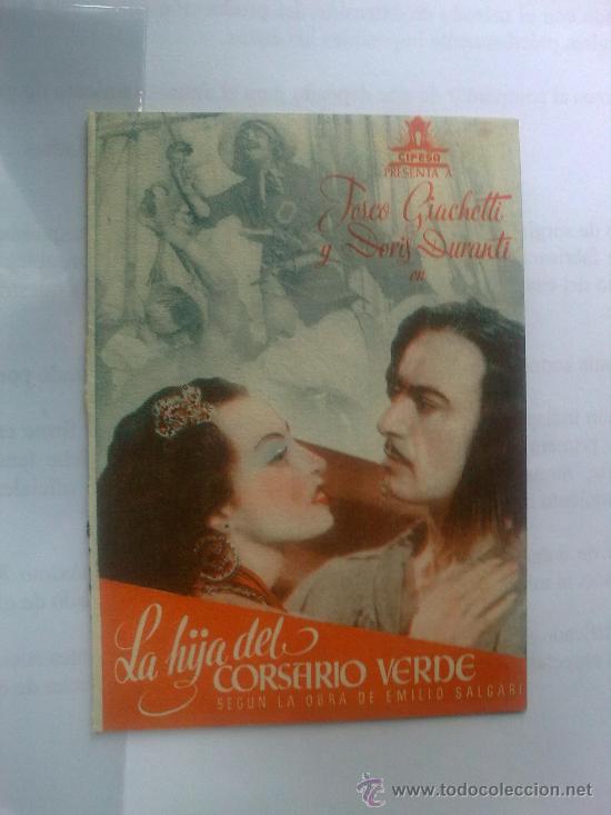 Cine: FOLLETO DE MANO, LA HIJA DEL CORSARIO VERDE