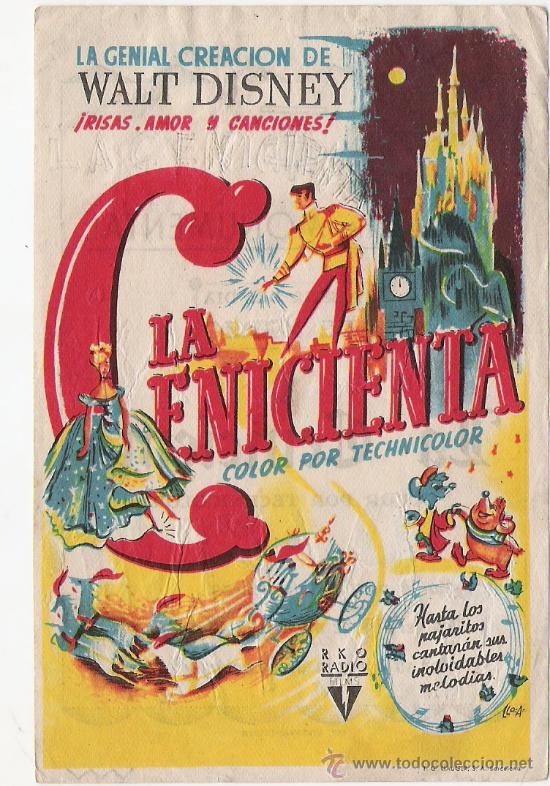 Flyers Publicitaires de Films Anciens: LA CENICIENTA ..TEATRO CINE MONUMENTAL