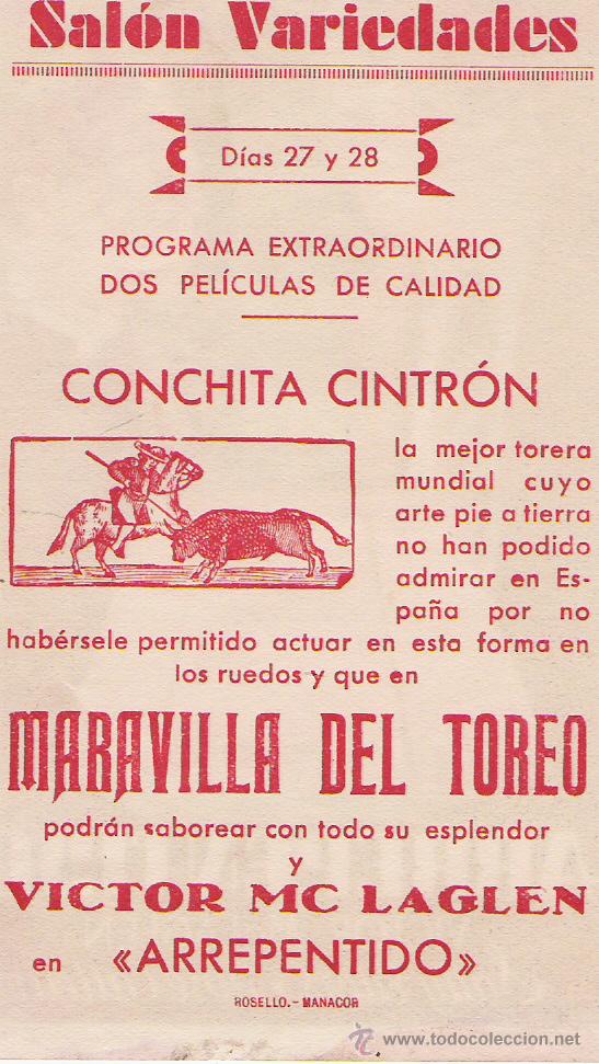 Cine: ARREPENTIDO ....SALON VARIEDADES DE MANACOR - Foto 2