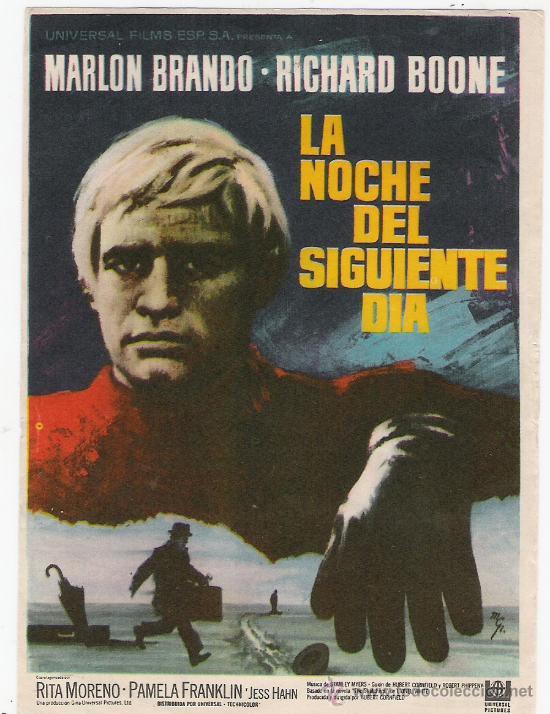 Flyers Publicitaires de Films Anciens: LA NOCHE DEL SIGUIENTE DIA