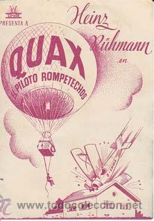 Cine: QUAX EL PILOTO ROMPETECHOS - Director: Kurt Hoffmann - Actores: Karin Himboldt, Lothar Firmanns, Har