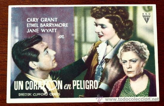 Cine: Un corazon en peligro - Cary Grant, Ethel Barrymore - Con publicidad -