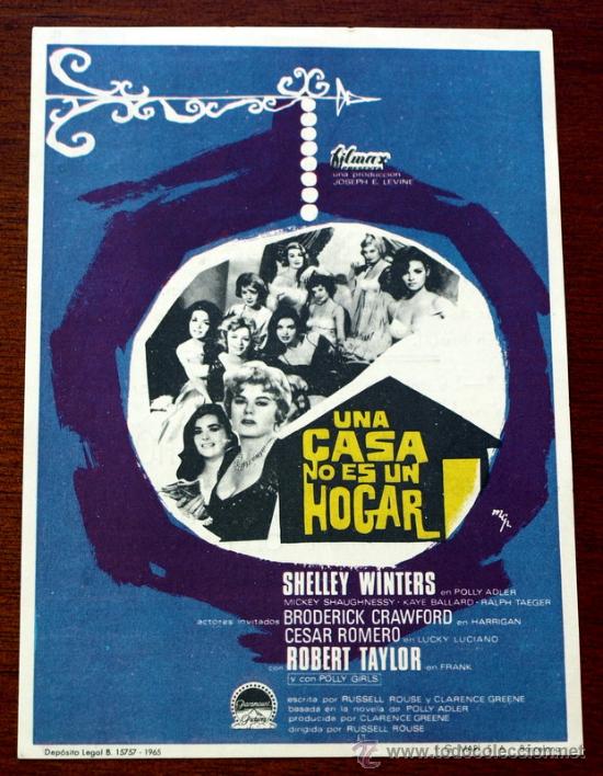 Kino: UNA CASA NO ES UN HOGAR - con impreso al dorso -