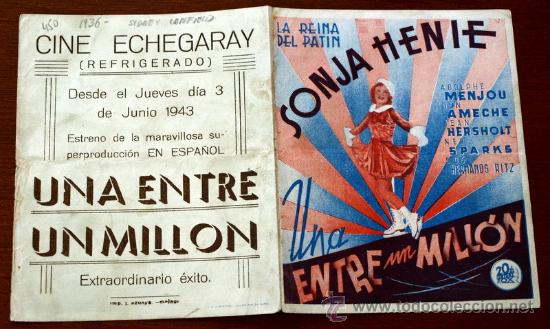 Kino: UNA ENTRE UN MILLON - con impreso al dorso -