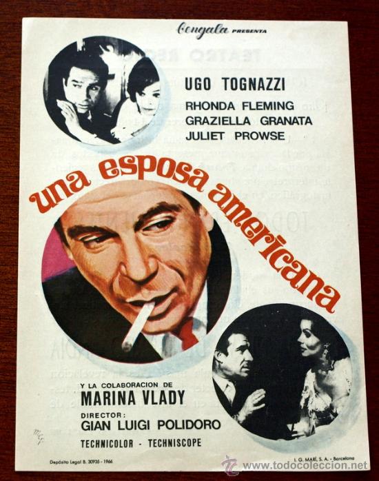 Kino: UNA ESPOSA AMERICANA - con impreso al dorso -