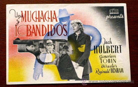 Kino: UNA MUCHACHA Y 1O BANDIDOS - con impreso al dorso -