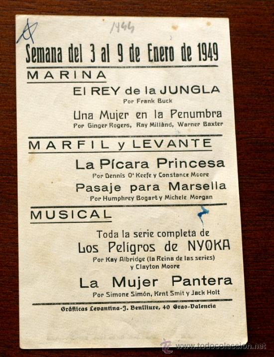 Cine: UNA MUJER EN LA PENUMBRA - con impreso al dorso - - Foto 2