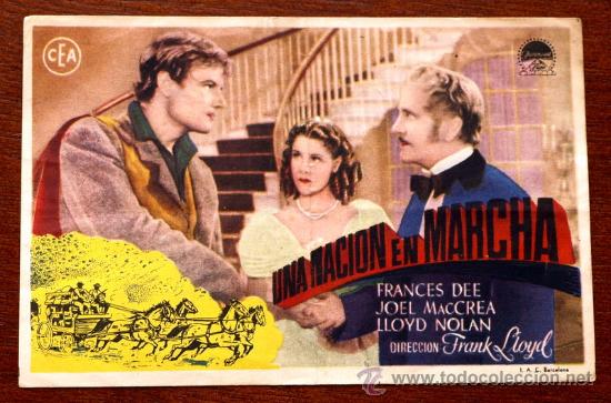 Kino: UNA NACION EN MARCHA - con impreso al dorso -