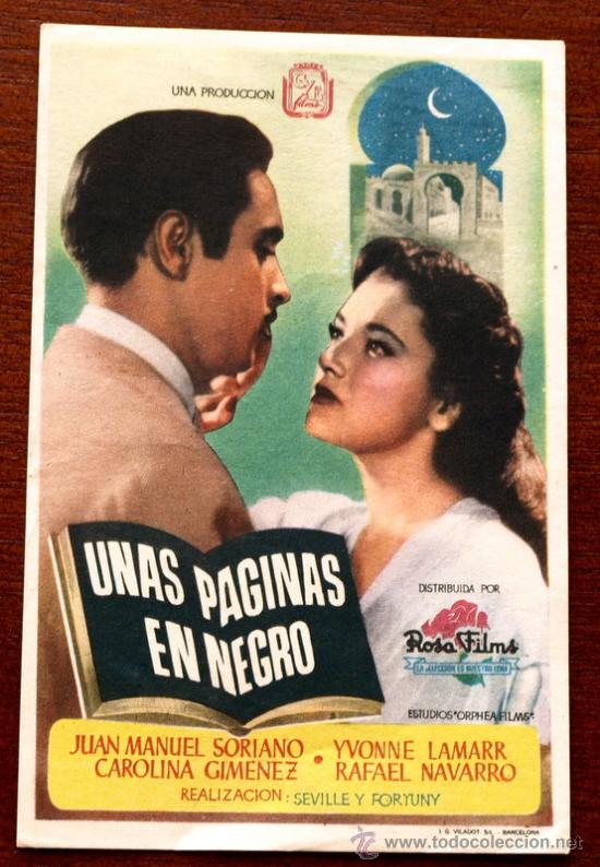 Kino: UNAS PAGINAS EN NEGRO   - sin impreso al dorso -
