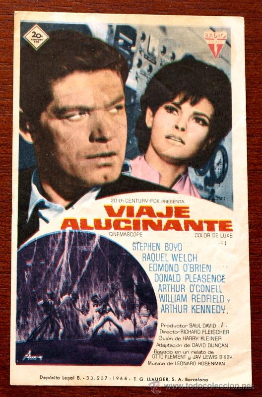 Foglietti di film di film antichi di cinema: VIAJE ALUCINANTE  - con impreso al dorso -