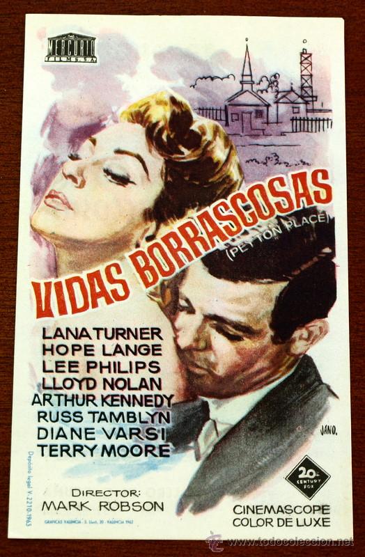 Foglietti di film di film antichi di cinema: VIDAS BORRASCOSAS  - con impreso al dorso -