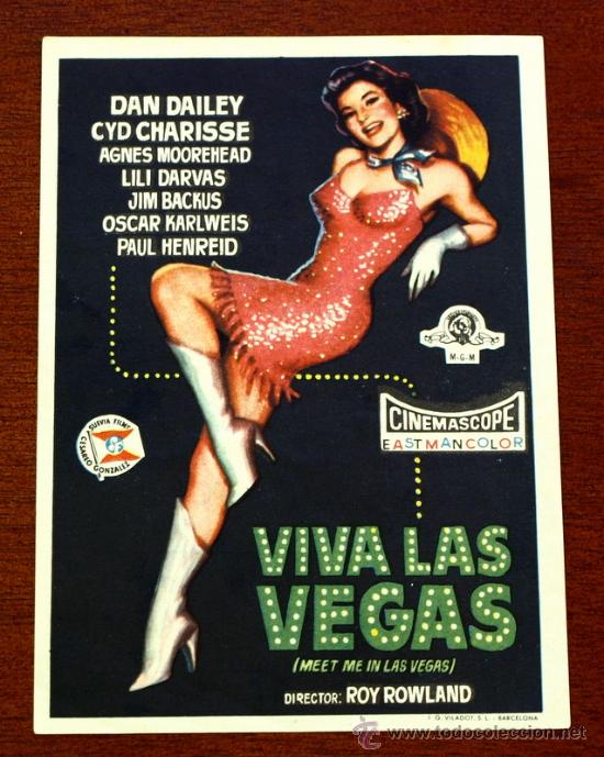 Flyers Publicitaires de Films Anciens: VIVA LAS VEGAS  - con impreso al dorso -