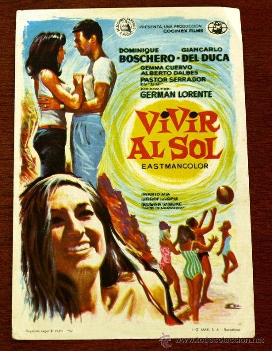 Cine: VIVIR AL SOL  - sin impreso al dorso - - Foto 1