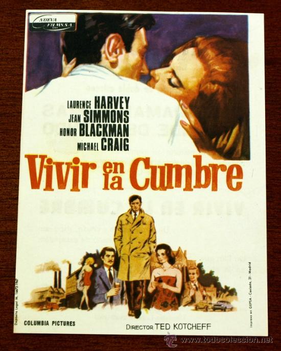 Cine: VIVIR EN LA CUMBRE  - con impreso al dorso - - Foto 1