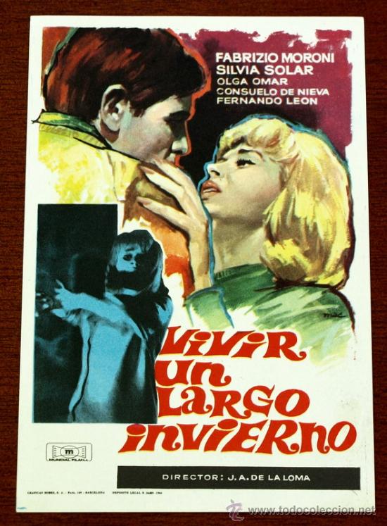 Foglietti di film di film antichi di cinema: VIVIR UN LARGO INVIERNO  - sin impreso al dorso -