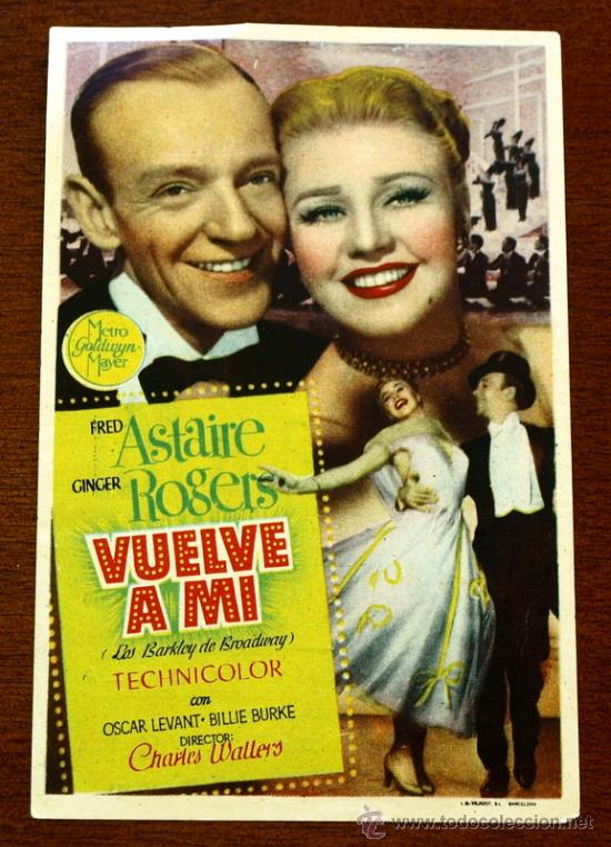 Foglietti di film di film antichi di cinema: VUELVE A MI  - con impreso al dorso -