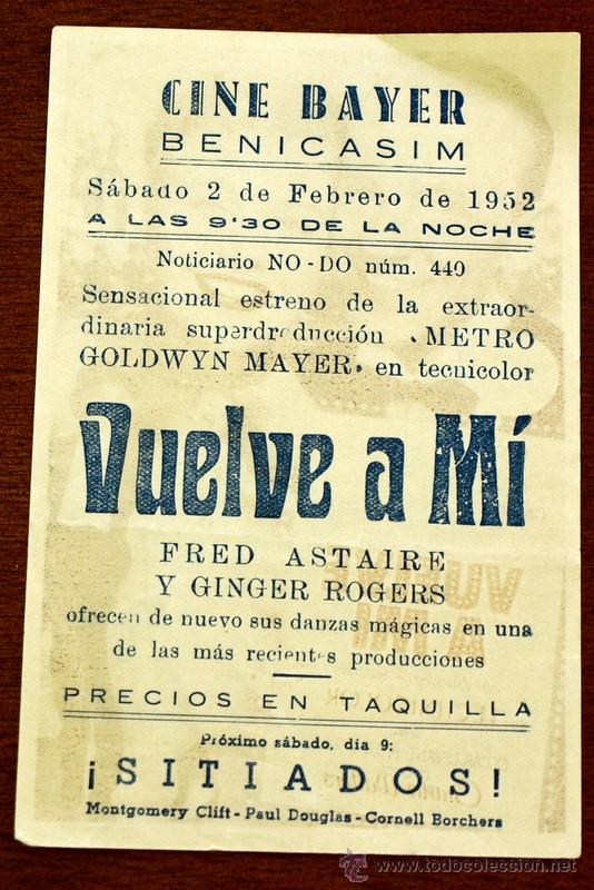 Cine: VUELVE A MI  - con impreso al dorso - - Foto 2
