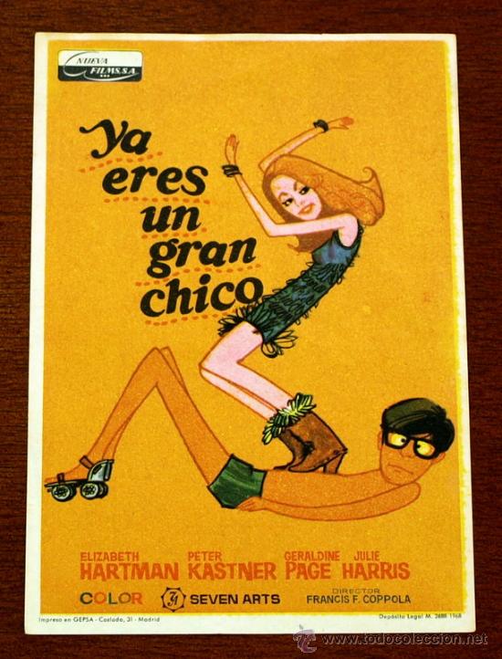 Cinema: YA ERES UN GRAN CHICO  - sin impreso al dorso -