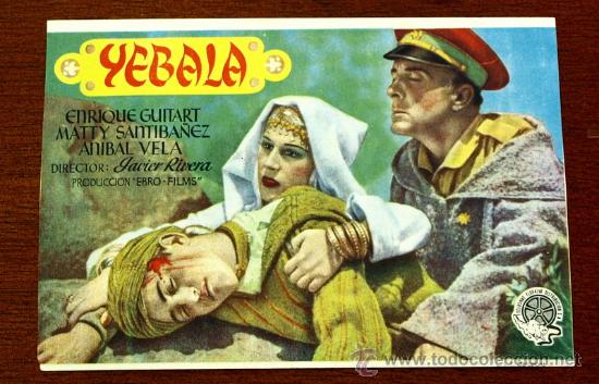 Foglietti di film di film antichi di cinema: YEBALA  - sin impreso al dorso -
