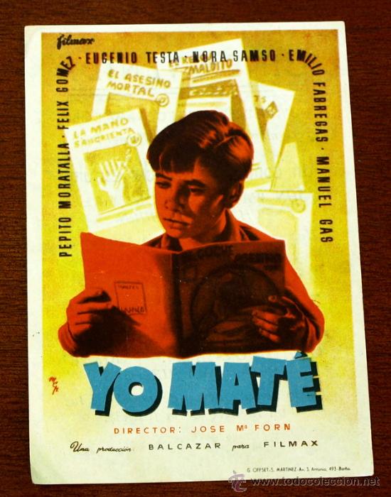 Cinema: YO MATE  - con impreso al dorso -
