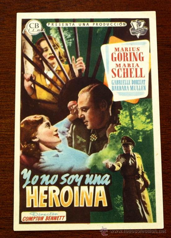 Foglietti di film di film antichi di cinema: YO NO SOY UNA HERO&Iacute;NA  - con impreso al dorso -