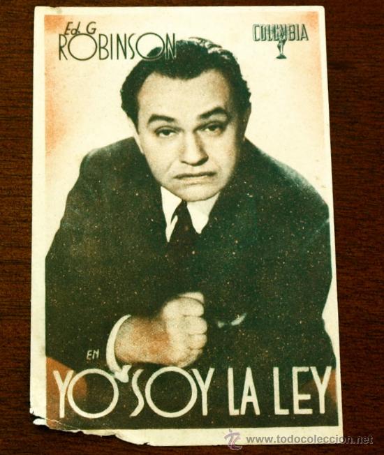 Foglietti di film di film antichi di cinema: YO SOY LA LEY  - sin impreso al dorso -