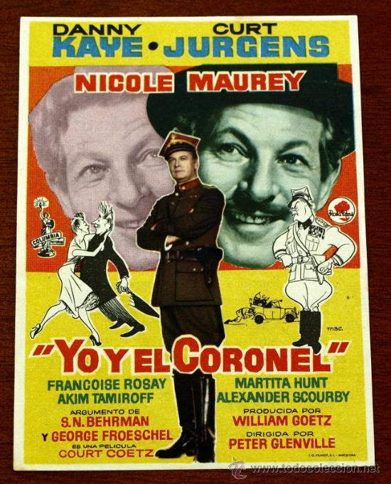 Flyers Publicitaires de Films Anciens: YO Y EL CORONEL  - con impreso al dorso -